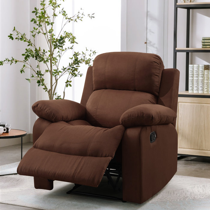 Latitude Run® Pender Chocolate Pillow Top Arms Motion Recliner Wayfair